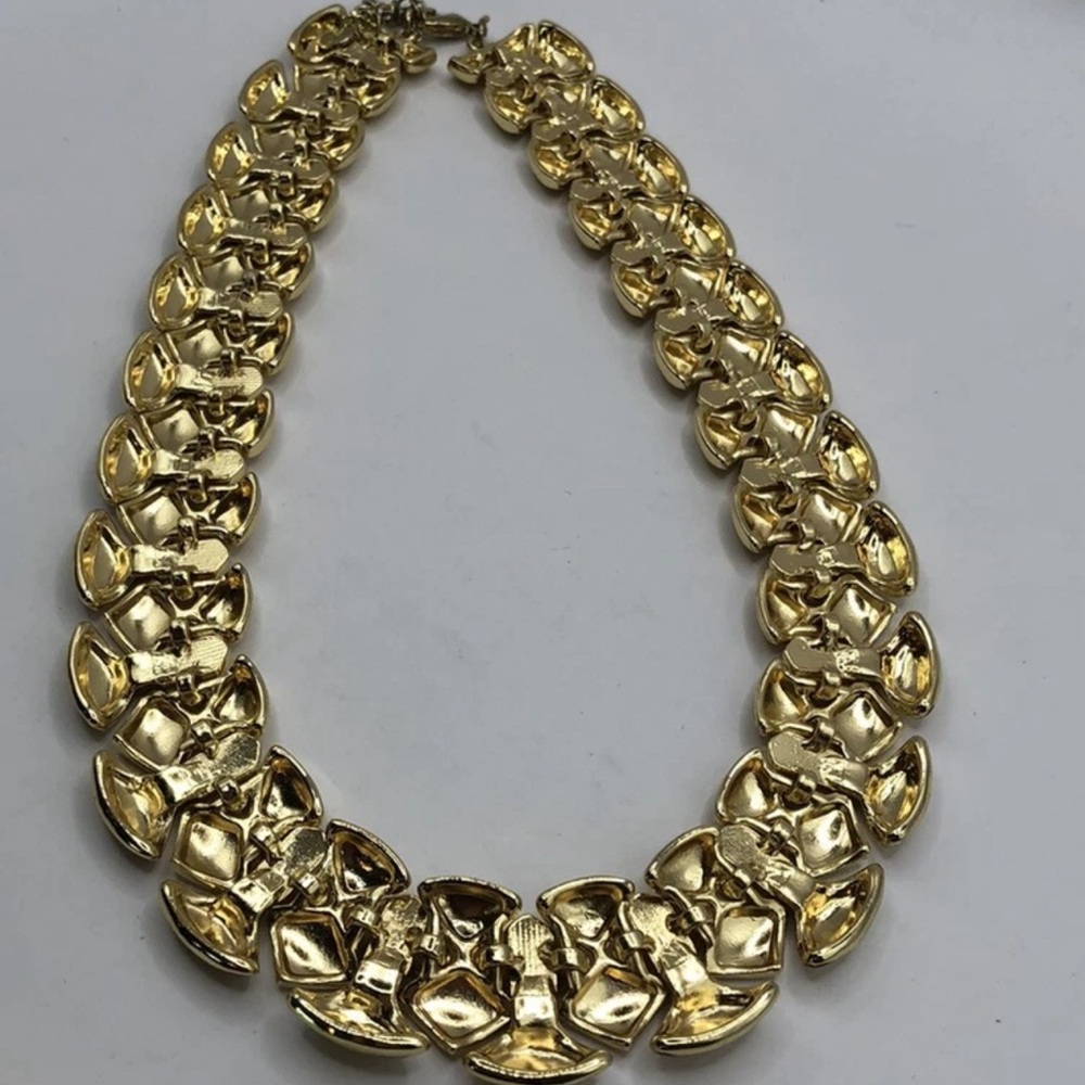 Gold Tone Necklace with Intricate Rope Design - Picture 4 of 11